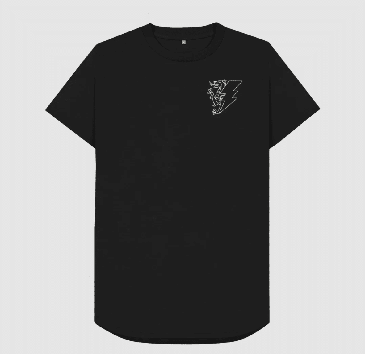A black t-shirt, perfect for bouldering in Swansea.